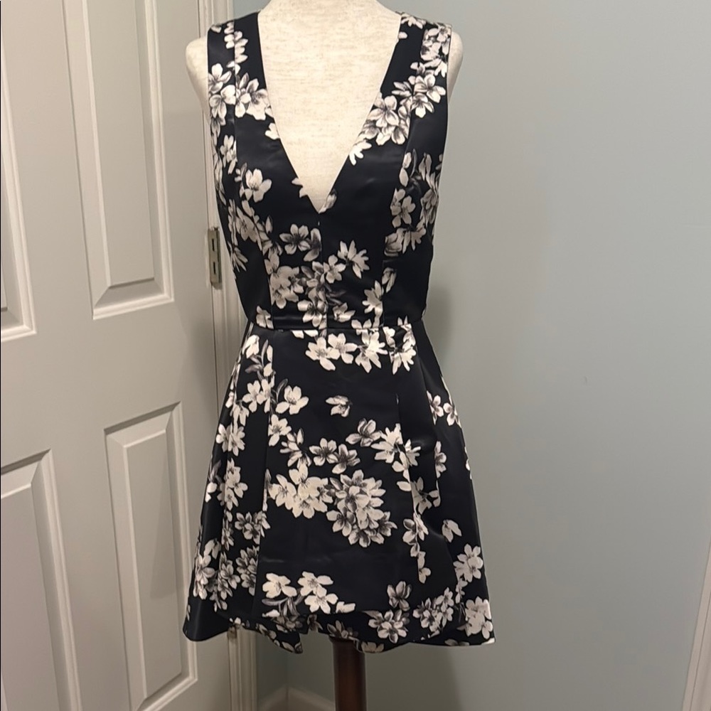 Alice + Olivia Tanner Mini Dress V-Neck Sleeveless